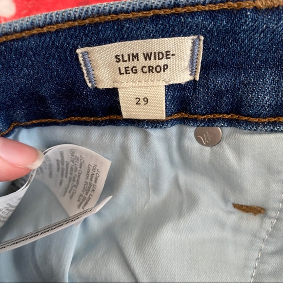 NWT Madewell Slim Wide-Leg Crop High Rise Jeans in Reggie Wash Size 29 - Picture 5 of 10